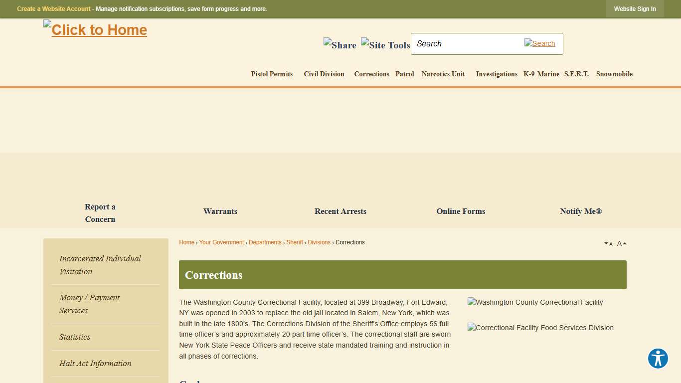 Corrections | Washington County, NY - Official Website